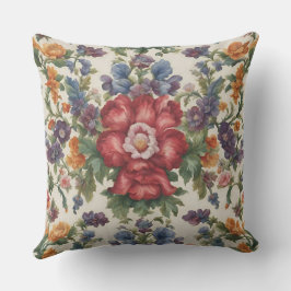 Verbazingwekkende verfijnde rode bloem en delicate buitenkussen