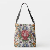 Verbazingwekkende verfijnde rode bloem en delicate crossbody tas (Achterkant)