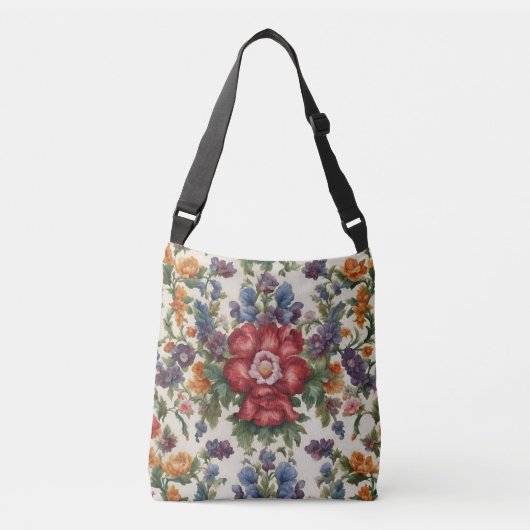 Verbazingwekkende verfijnde rode bloem en delicate crossbody tas (Voorkant)