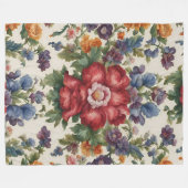 Verbazingwekkende verfijnde rode bloem en delicate fleece deken (Voorkant (Horizontaal))