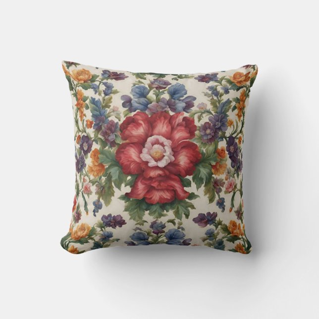 Verbazingwekkende verfijnde rode bloem en delicate kussen (Voorkant)