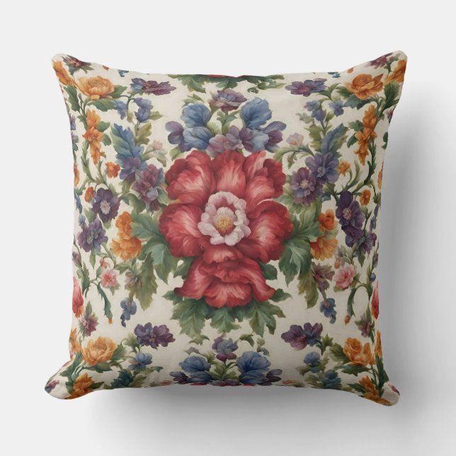 Verbazingwekkende verfijnde rode bloem en delicate kussen (Voorkant)