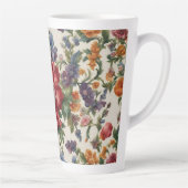 Verbazingwekkende verfijnde rode bloem en delicate latte mok (Rechts)