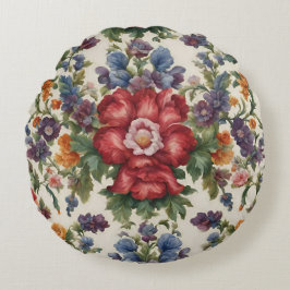 Verbazingwekkende verfijnde rode bloem en delicate rond kussen