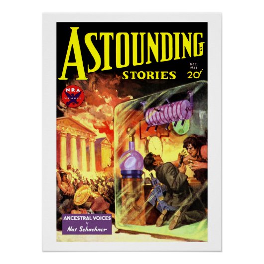 Verbazingwekkende verhalen (Dec, 1933) Perfect Poster (Voorkant)