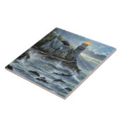 verbazingwekkende vuurtoren tegeltje (Zijkant)