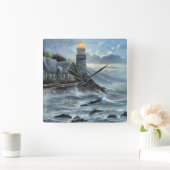 verbazingwekkende vuurtoren vierkante klok (Huis)