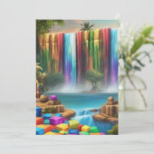 Verbazingwekkende waterval bedankkaart (Staand voorkant)