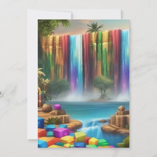 Verbazingwekkende waterval bedankkaart (Voorkant)