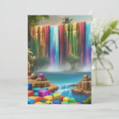 Verbazingwekkende waterval bedankkaart (Staand voorkant)