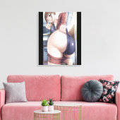 Verbazingwekkende Waterverf Anime Butts Single Z C Canvas Afdruk (Insitu (Woonkamer))