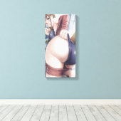 Verbazingwekkende Waterverf Anime Butts Single Z C Canvas Afdruk (Insitu (Houten vloer))
