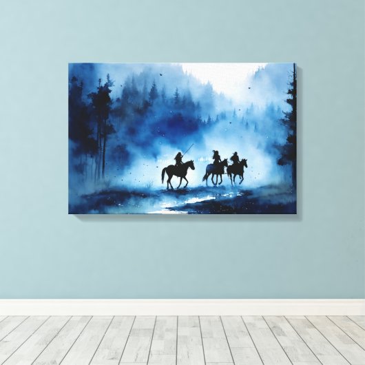 Verbazingwekkende waterverf schilderij van native canvas afdruk (Insitu (Houten vloer))