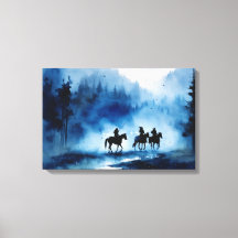 Verbazingwekkende waterverf schilderij van native