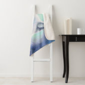 Verbazingwekkende witte sneeuwvos op Icy Land Sherpa Deken (In situ)