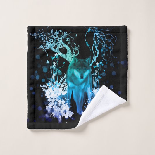 Verbazingwekkende wolf bad handdoek (Wasdoekje)
