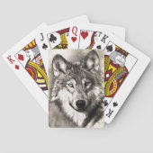 Verbazingwekkende wolf gezicht foto print accessoi speelkaarten (Achterkant)