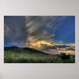 Verbazingwekkende wolken boven Colorado Foothills  Poster