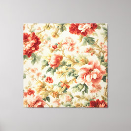 Verbazingwekkende zachte prachtige bloemen, blader canvas afdruk