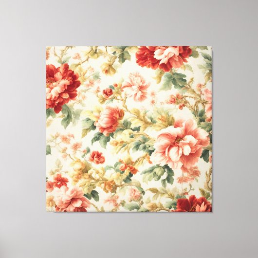 Verbazingwekkende zachte prachtige bloemen, blader canvas afdruk (Voorkant)