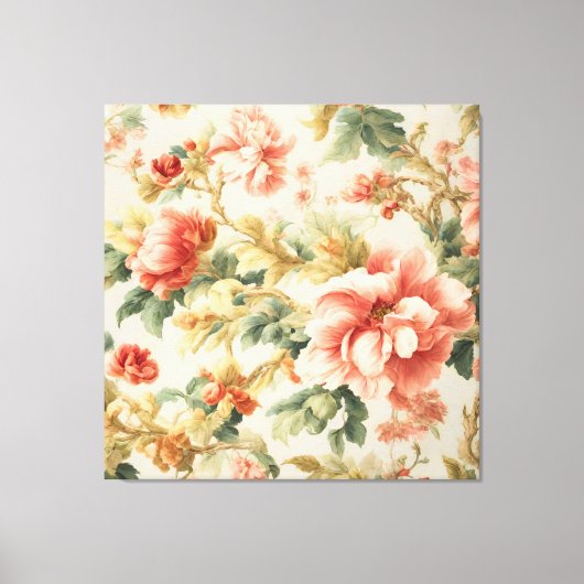 Verbazingwekkende zachte prachtige bloemen, blader canvas afdruk (Voorkant)