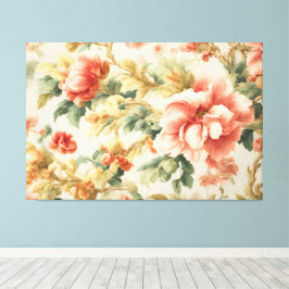 Verbazingwekkende zachte prachtige bloemen, blader canvas afdruk