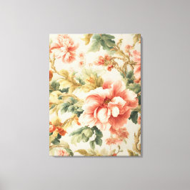 Verbazingwekkende zachte prachtige bloemen, blader canvas afdruk