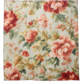 Verbazingwekkende zachte prachtige bloemen, blader douchegordijn (Voorkant)