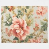 Verbazingwekkende zachte prachtige bloemen, blader fleece deken (Voorkant (Horizontaal))