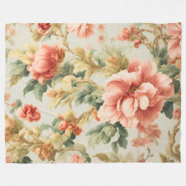 Verbazingwekkende zachte prachtige bloemen, blader fleece deken