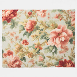 Verbazingwekkende zachte prachtige bloemen, blader fleece deken