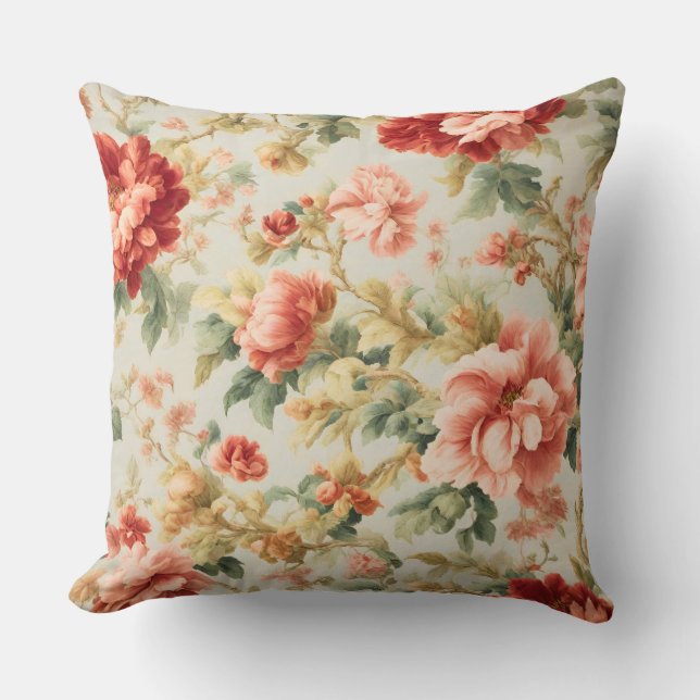 Verbazingwekkende zachte prachtige bloemen, blader kussen (Voorkant)