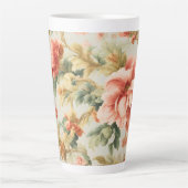 Verbazingwekkende zachte prachtige bloemen, blader latte mok (Voorkant)