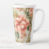 Verbazingwekkende zachte prachtige bloemen, blader latte mok (Rechts)