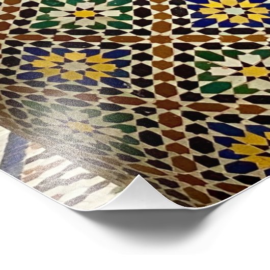 Verbazingwekkende Zellige Tegel in Ben Youssef - M Foto Afdruk (Hoek)