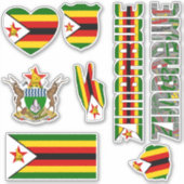 Verbazingwekkende Zimbabwaanse nationale symbolen Sticker (Voorkant)
