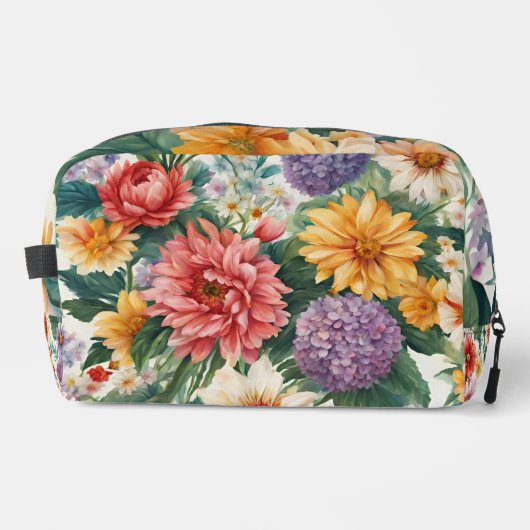 Verbazingwekkende zomertuin kleurrijke bloemen toilettasje (Voorkant)
