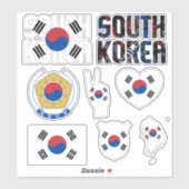 Verbazingwekkende Zuid-Korea vormen nationale symb Sticker (Vel)