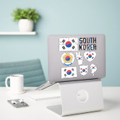 Verbazingwekkende Zuid-Korea vormen nationale symb Sticker (Laptop op bureau)