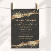 Verbazingwekkende zwarte en gouden glitterscript z flyer