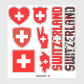 Verbazingwekkende Zwitserse vormen van nationale s Sticker (Vel)