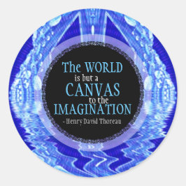 Verbeeld Canvas — aangepaste art-Sticker voor cita Ronde Sticker