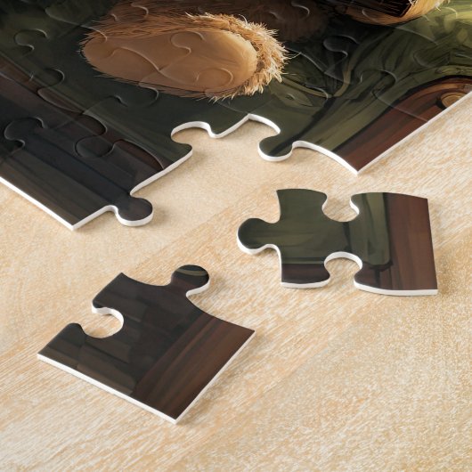 Verbeeldende Teddy Bear Jigsaw Plezier Legpuzzel (Zijkant)