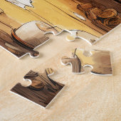 Verbeeldende Teddy Bear Jigsaw Plezier Legpuzzel (Zijkant)