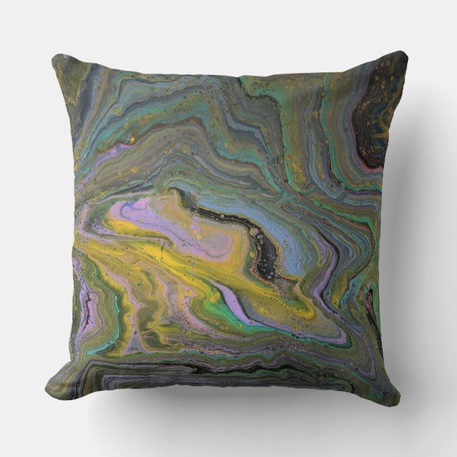 Verbeelding 1 Abstract Acryl Geode Accent Pillow Kussen (Voorkant)