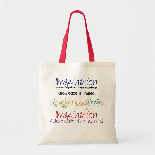Verbeelding, belangrijker dan kennis tote bag (Voorkant)