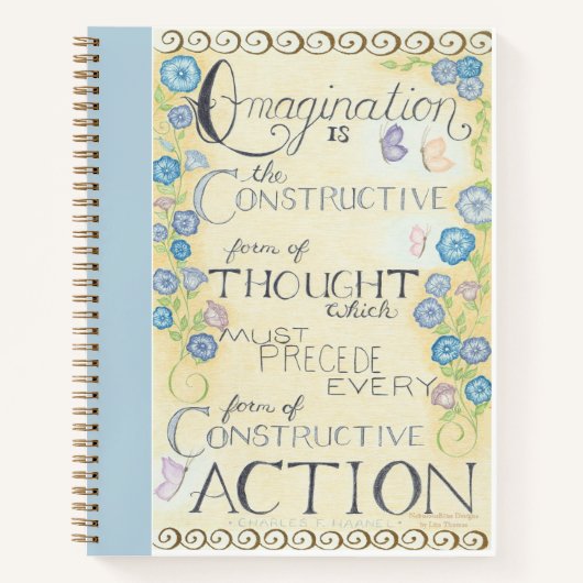 Verbeelding - Charles Haanel Quote Spiral Notitieb Notitieboek (Voorkant)