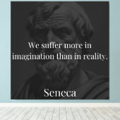Verbeelding en lijden: Seneca over perceptie Canvas Afdruk (Insitu (Houten vloer))