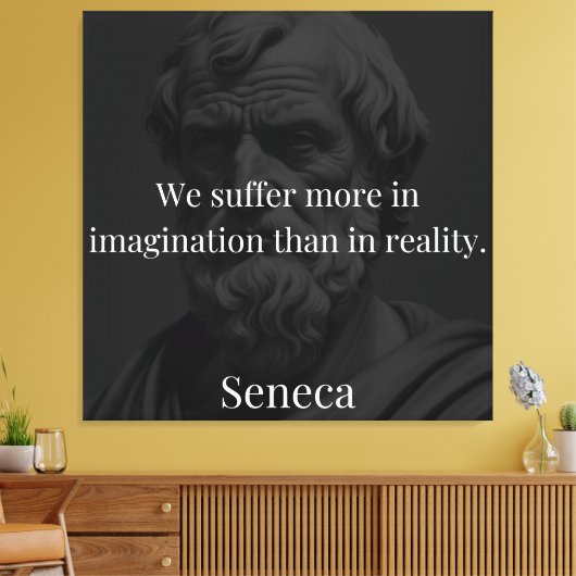 Verbeelding en lijden: Seneca over perceptie Canvas Afdruk (Insitu (Woonkamer))