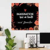 Verbeelding heeft geen limieten - bewerkbare tekst poster (Thuiskantoor)